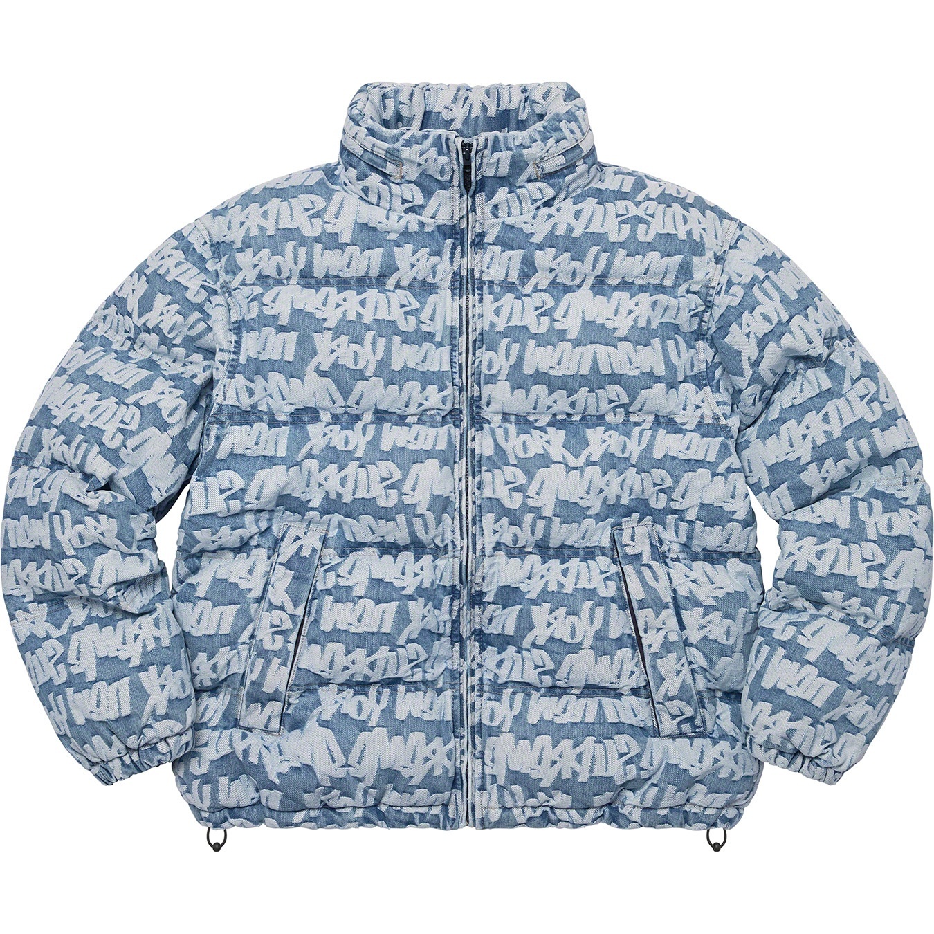 Fat Tip Jacquard Denim Puffer Jacket view 21